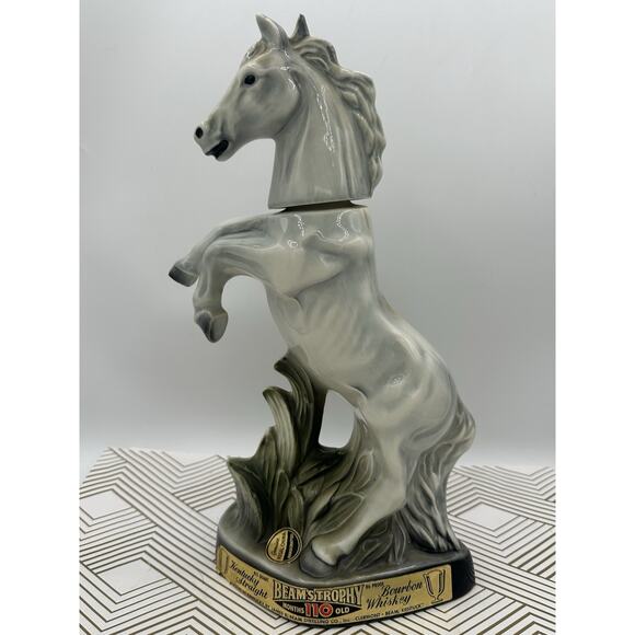 Vintage 1962 James Bean Painted Porcelain Horse Statue Decanter MCM - Picture 9 of 9
